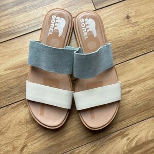 Sorel Two-Tone Slide Sandals